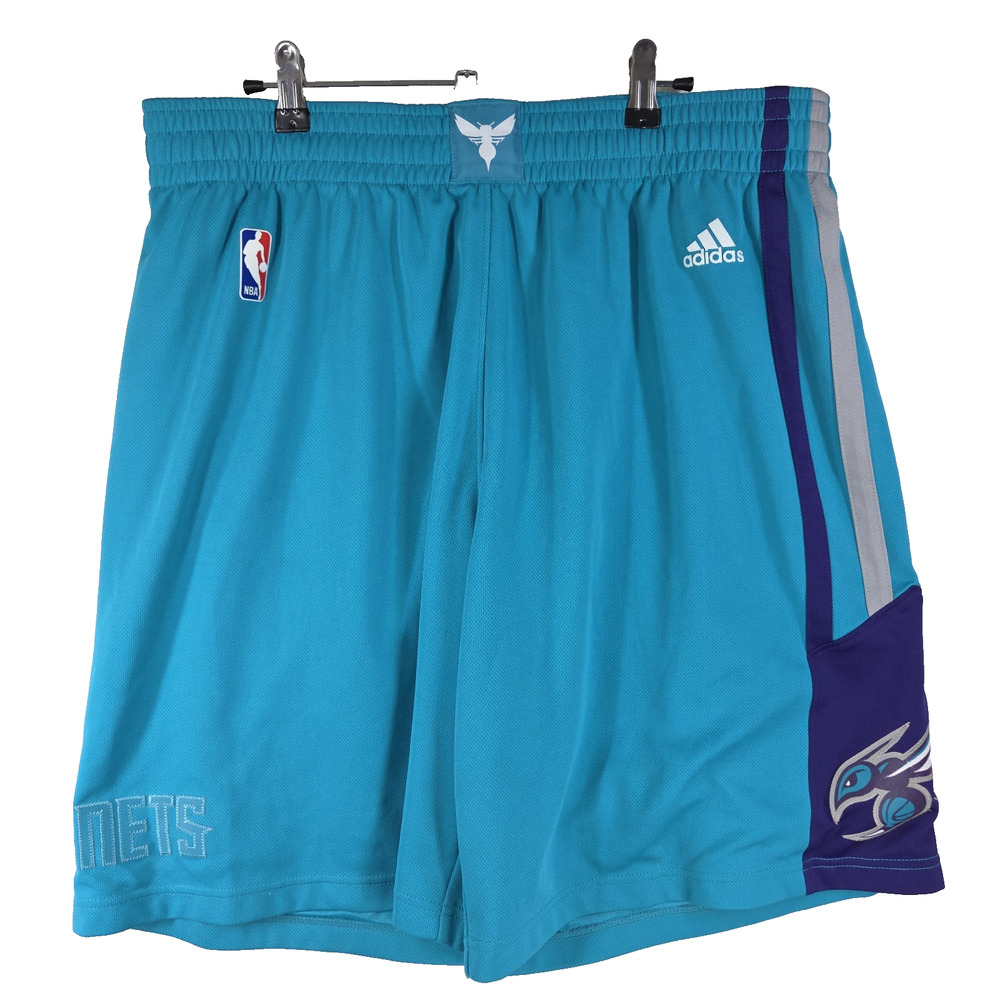 Adidas Charlotte Hornets NBA Dri-Fit Shorts Teal Mens Sz XL Swingman Basketball